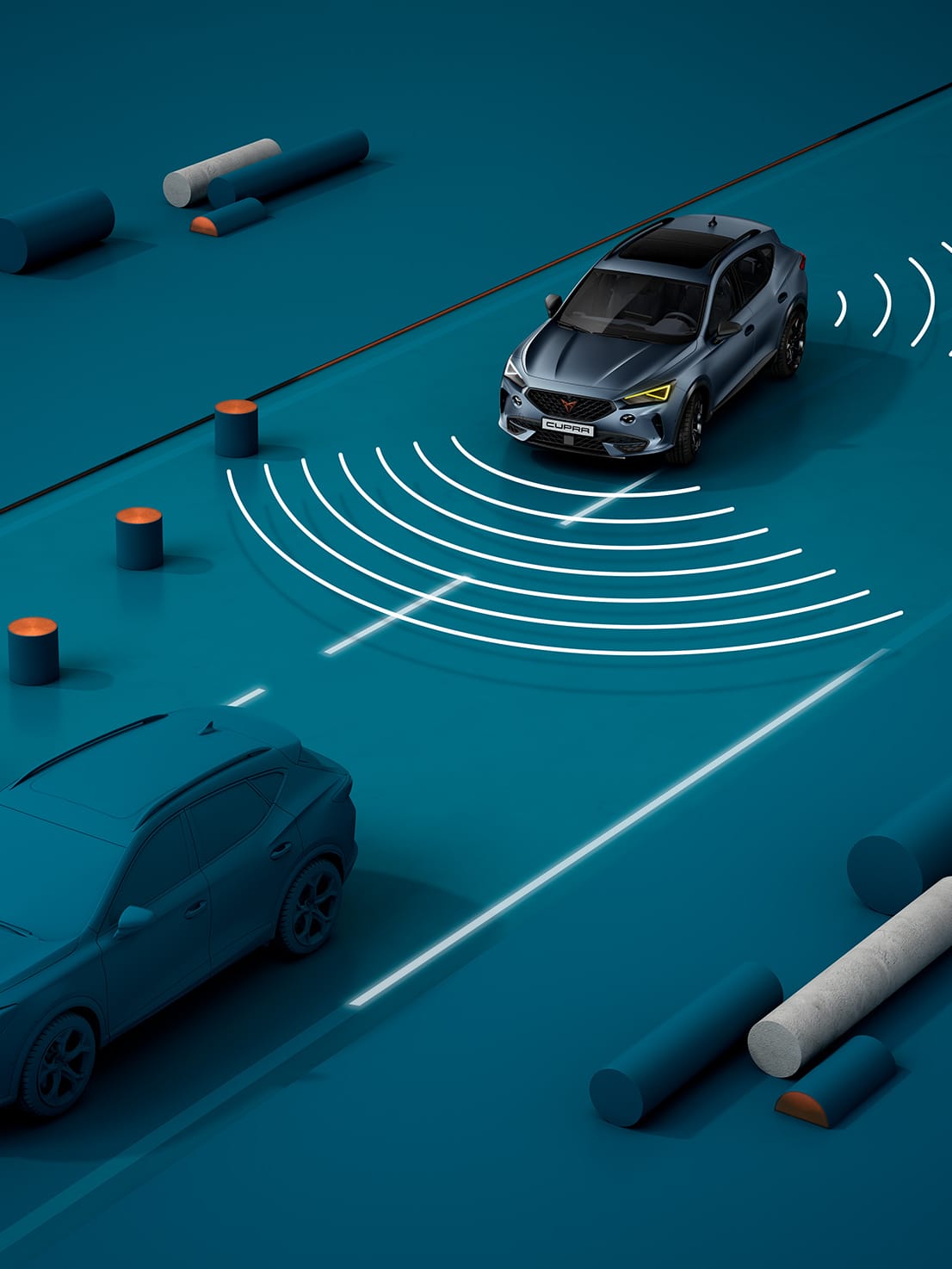 new cupra formentor with travel assist to stay in right lane