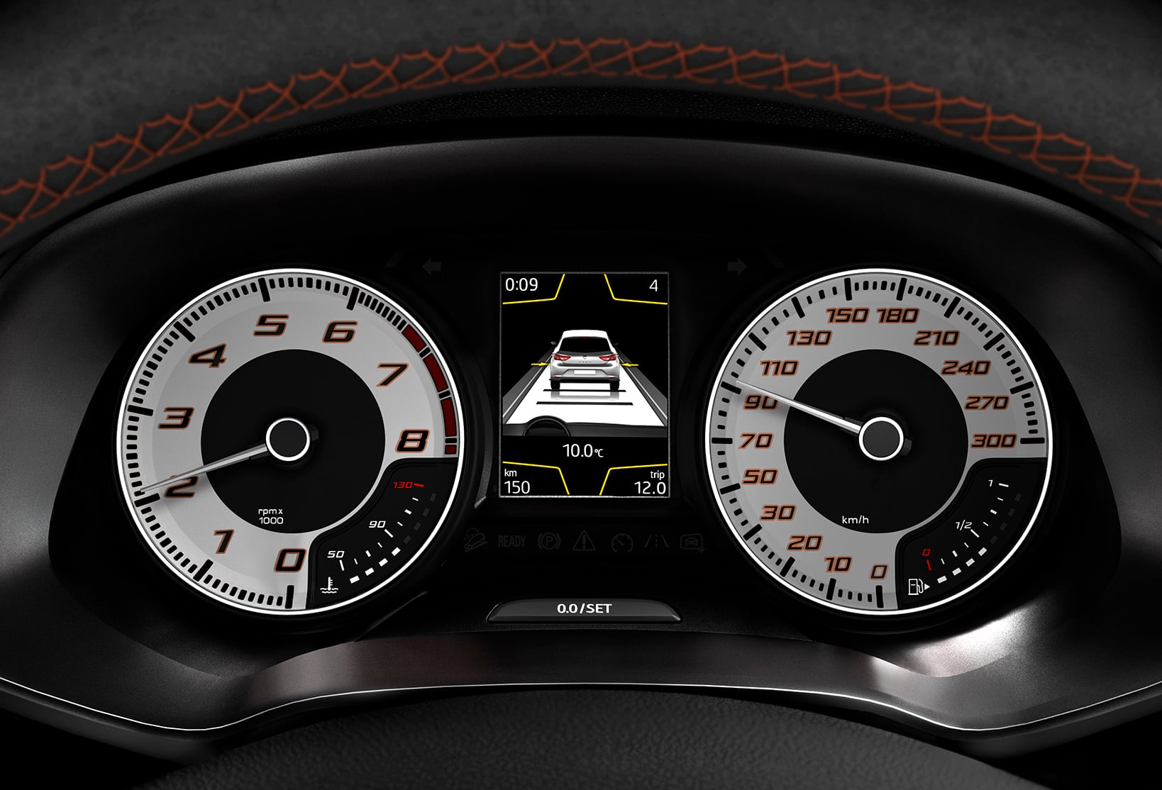 Leon CUPRA R sport cluster display