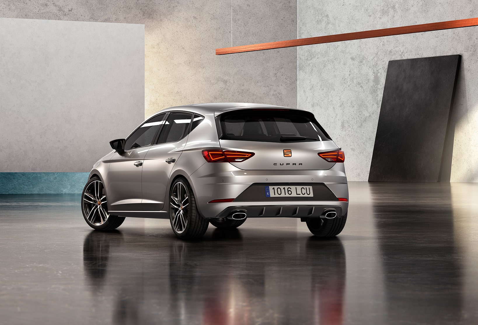 Rear view of the Leon CUPRA