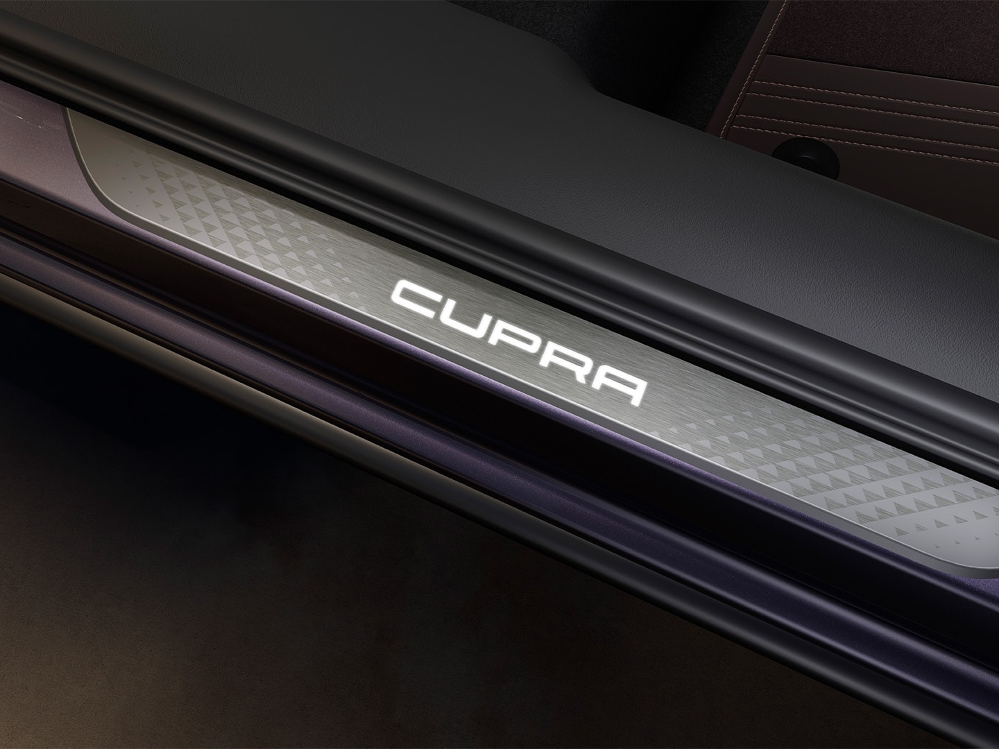 Edge papildu aprīkojums, CUPRA Terramar salona tuvplāns.