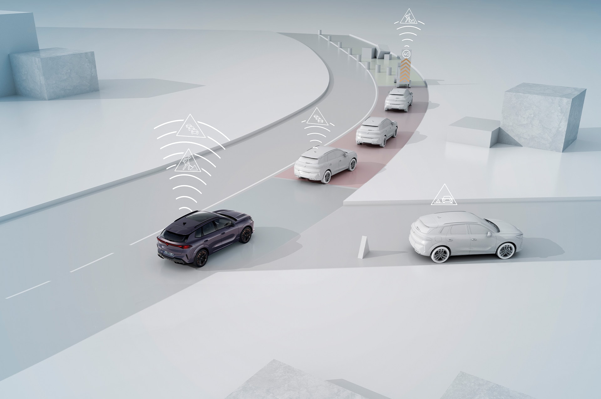 CUPRA Terramar ir aprīkots ar CAR2X tehnoloģiju, kas sniedz lielāku drošību uz ceļa